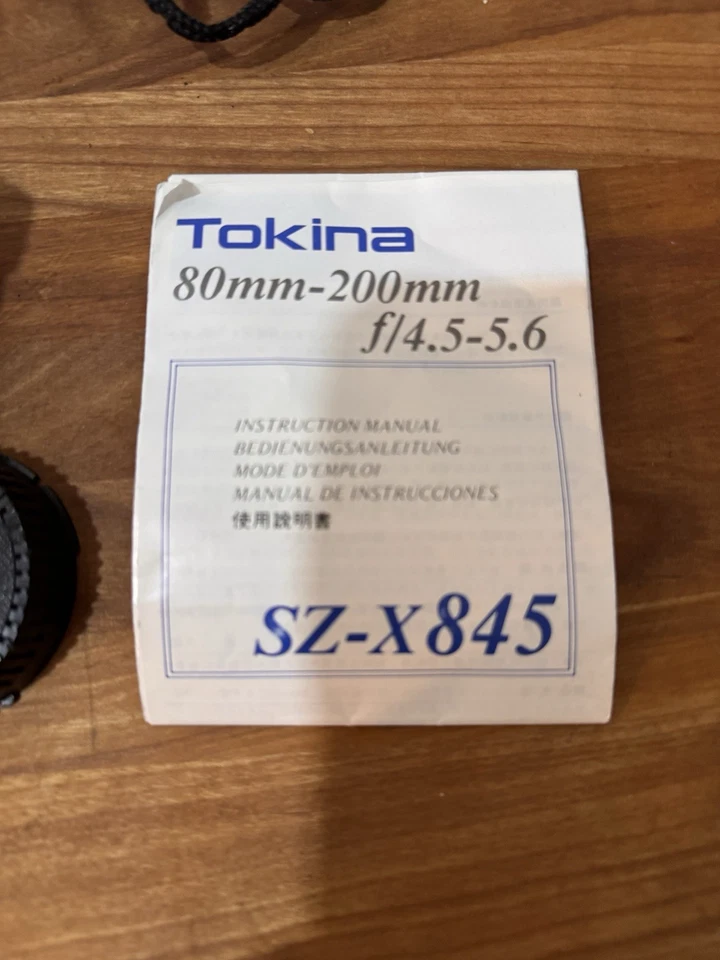 Tokina SZ-X 845 80-200mm f4.5-5.6 Lens. Nikon Mount. Owners Manual/ Pouch. - Image 3 of 4