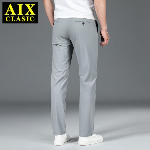 Men's Black Business Casual Dress Pants Slim Fit Comfort Stretch Office Trousers - Picture 8 of 24