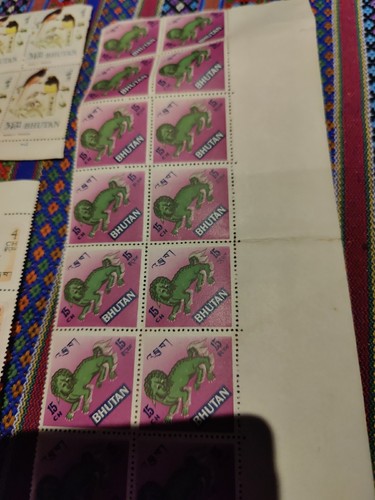 Bhutan Stamps 3 Sheets/44 Stamps Pheasant Grey Peacock/Ward's Trogon/Snow Lion - Picture 8 of 12