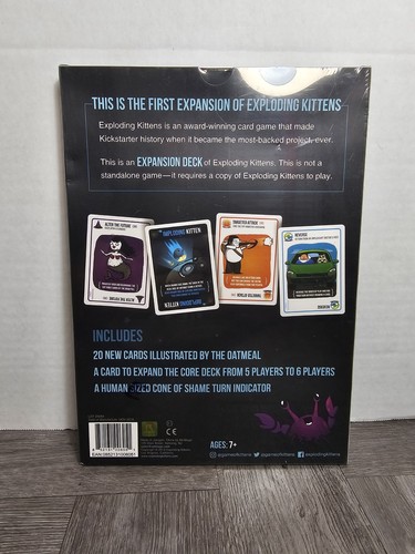 Imploding Kittens Exploding Kittens 20 Card Expansion Pack New Sealed - Picture 2 of 2