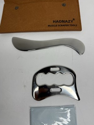 Stainless Steel Muscle Scraper Set   2-in-1 Haonazy Body Tools