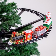 Christmas Tree Train Set Around Tree Lights Musical Battery Operated XMAS Decor