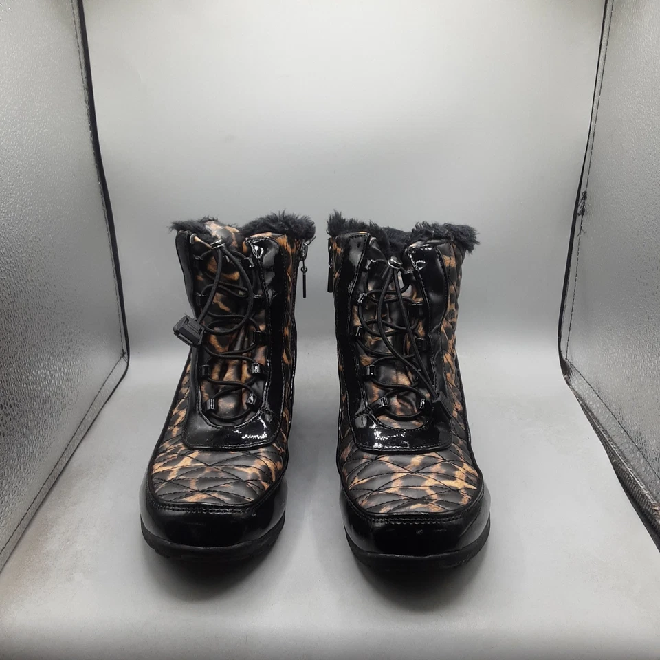 Botas femininas Khombu Molly 7,5M preto leopardo A103 - Imagem 2 de 4