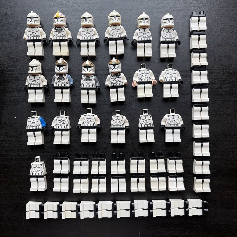 LEGO HUGE Star Wars Minifigure Bulk Lot Figures Clones Clone troopers Pilots Htf