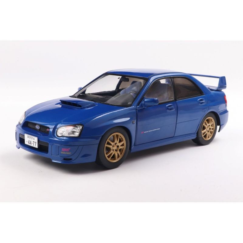 Subaru Impreza WRX STI 2003 miniature 1/18 Solido bleu voiture miniature de sport