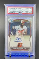Enrique Bradfield Jr 2023 Bowman Draft HTA AUTO REFRACTOR /150 1st #CDAEBR PSA 8