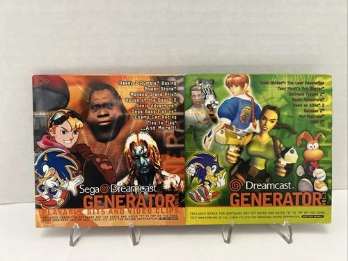 Sega Dreamcast Generator Vol. 1  & Vol 2  Demo Disc Bundle Lot Complete