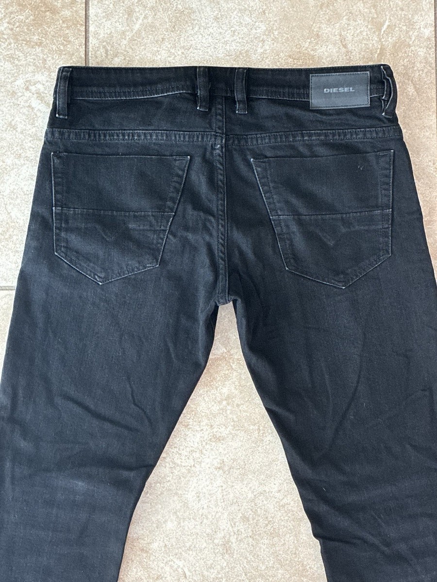 Diesel Thommer Slim Skinny RM034 Black Stretch Jeans 33x32