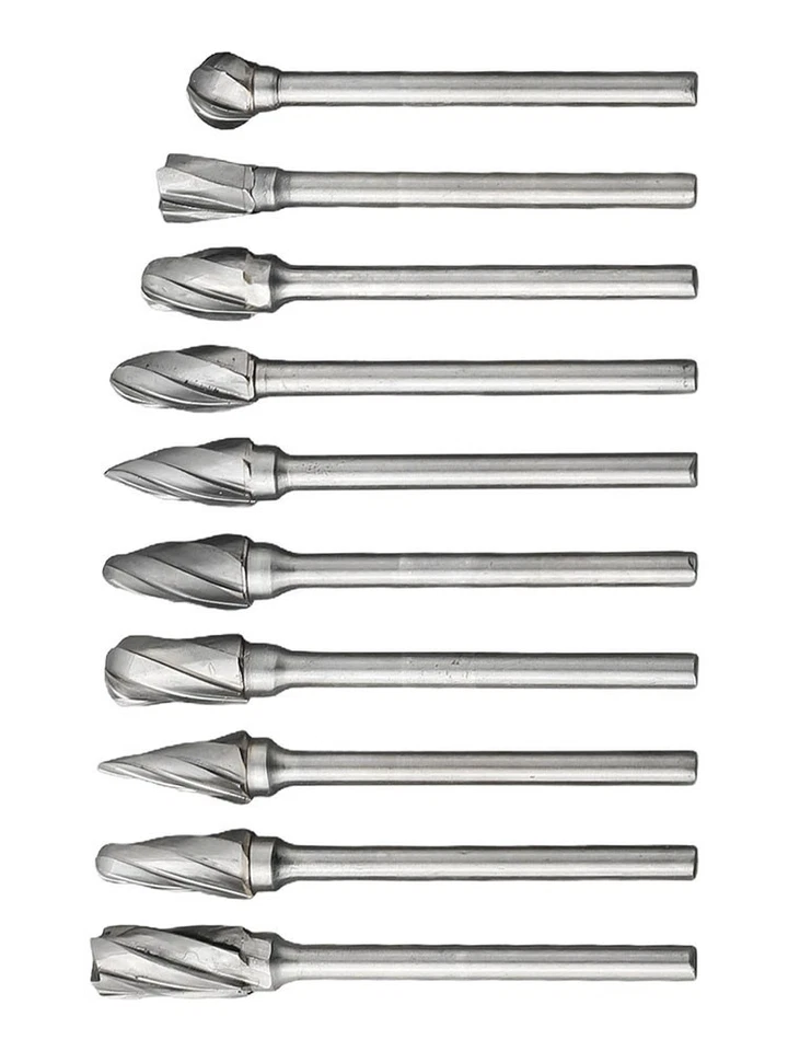 10*Tungsten Carbide Burrs For Grinding Rotary Tool Drill Die Grinder Carving Bit - Image 2 of 4