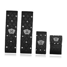 2PCS Bling Car Seat Belt Cover, Gear Sleeve Handbrake Cover 2 Shoulder Pads