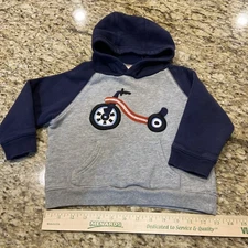 Gymboree JUNIOR RACER Big Wheel hoodie sweatshirt sz  2t/3t Trike Bike Big Wheel
