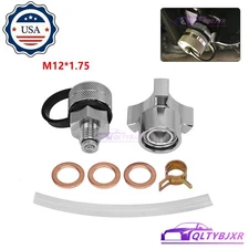 M12x1.75 Quick Twist Oil Drain Valve Stainless Drain Hose Attachment No Mess