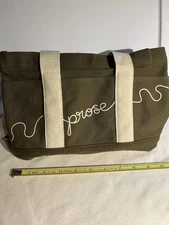 Prose NWT Olive Green Mini Tote Bag Cotton Canvas 11” x7”