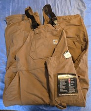 Carhartt Duck Bib Overalls Flame Resistant Quilted Double Knee NWT 46 X 30