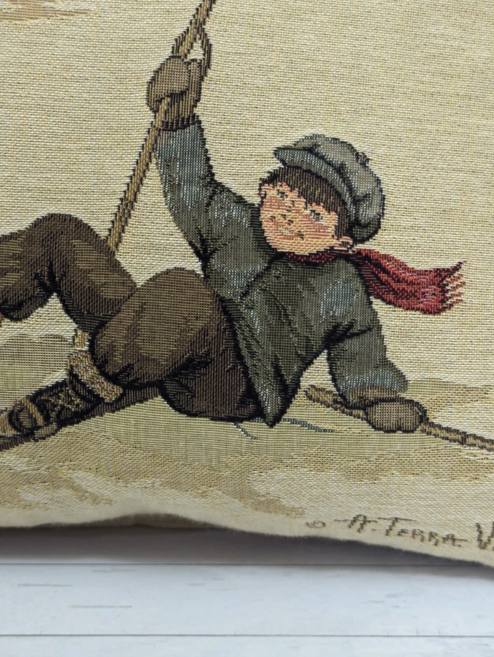 HINES Of Oxford 挂毯枕头 儿童 滑雪小屋 小屋 天鹅绒 后 20 — 第 4/4 张图片