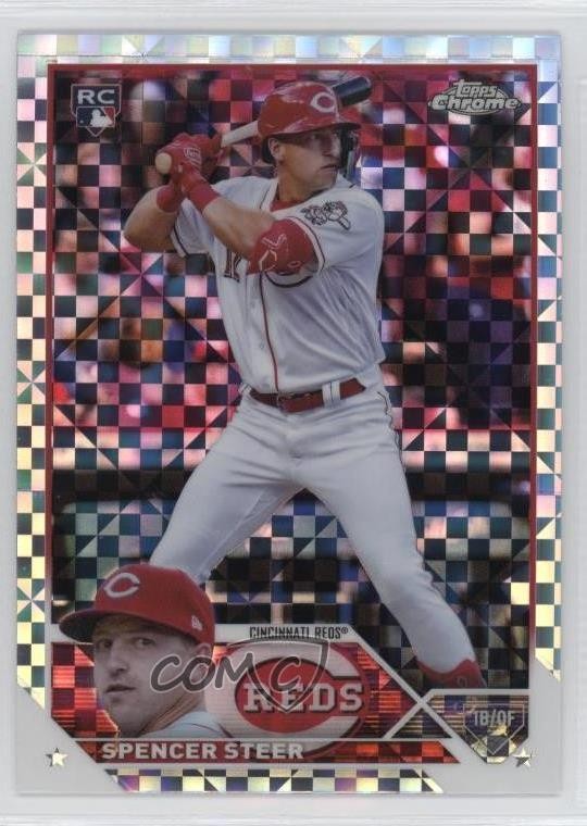 2023 Topps Chrome X-Fractor Spencer Steer #146 0nr3