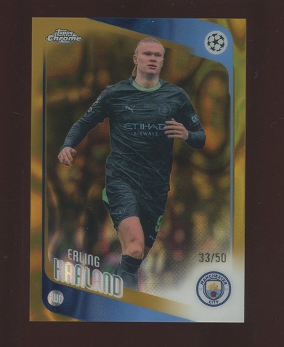 2025-26 Topps Chrome UCC Soccer Gold Lava #181 Erling Haaland 33/50