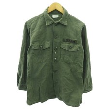 Vintage VINTAGE US Army Utility Shirt 15.5x31 Khaki Cotton Long Sleeve