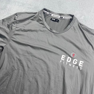 Barbell Apparel Mens Gray Edge Fitness Break Boundaries Gym T-Shirt Size Medium