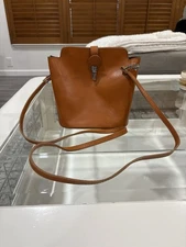 Vera Pelle Tan Cross Body Purse Leather Made In Italy