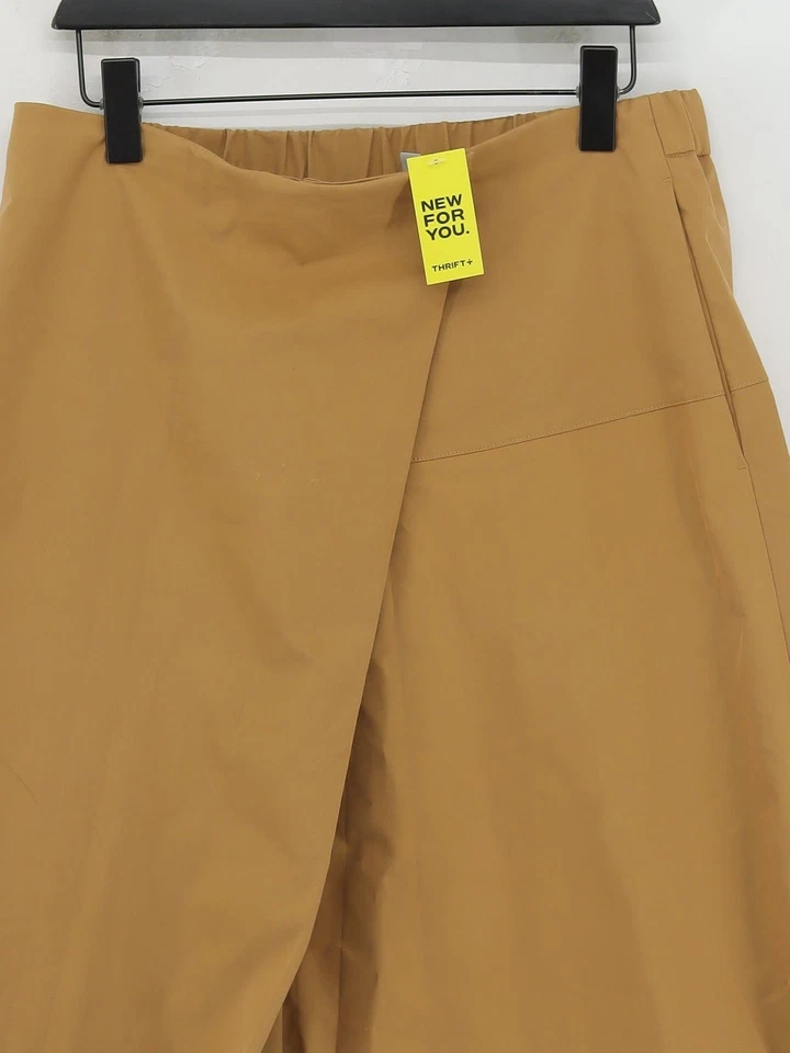 COS Women's Maxi Skirt UK 16 Brown Cotton with Polyester Long Maxi - Image 3 of 4