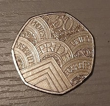2022 '50 years of pride' 50p coin - Available on eBay