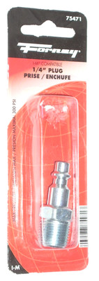 Forney 1/4'' Air Plug Fitting Milton style w 3/8 MNPT Inlet 300 PS