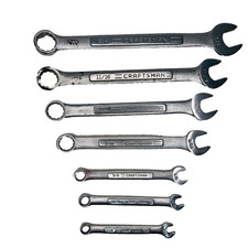 Craftsman -vv- Series 7pc Sae 12-point Combination Wrench Set 516-34 Usa
