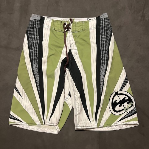 Billabong, Vintage Billabong Andy Irons Signature Samurai Board Shorts Mens 34 Green