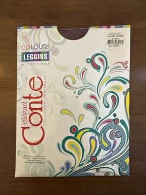 CONTE Leggings Footless Nylon Leggins BORDO(Purple) Elegant  European SIZE 2