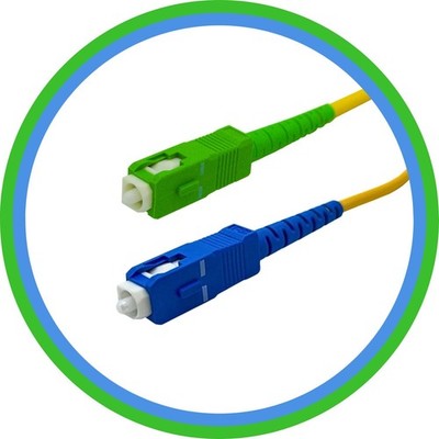 1M SC/APC to SC Fiber Optic Patch Cable Single Mode Simplex OS19/125um Cord