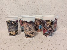 Lot 6 Jurassic Park McDonald's Dinosaur Collector Cup Cups Complete Set 1992 VTG