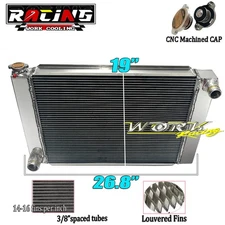 27" x 19" Universal Racing Radiator for Ford / Mopar Full Aluminum 2-Rows Core