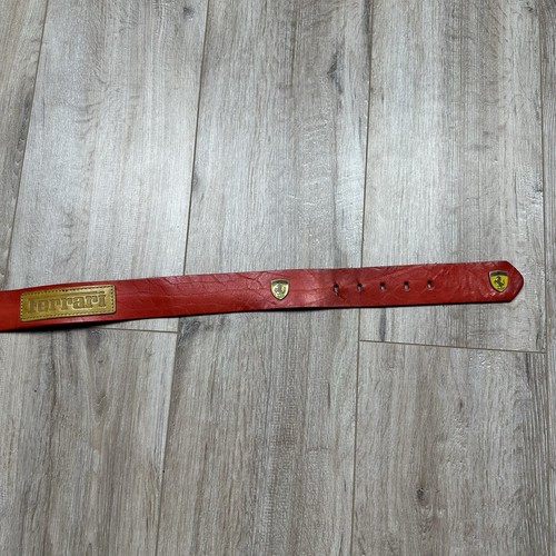 Vintage Ferrari Scuderia Formula F1 Racing Leather Belt Size 102cm (S-M) - Picture 6 of 13