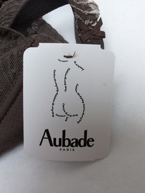 Aubade Paris 34C Mira Lace Underwired Bra Half Cup Taupe Brown BNWT RRP &pound;90 C5