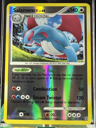 Salamence 24/100 Rare Stormfront Pokemon Reverse Holo Near Mint