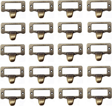 20Pcs Antique Iron Label Frame Card Holder Cup Pull Handle Drawer Box Case Cabin