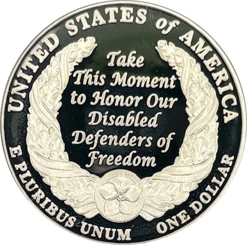 2010W Am. Vet Disabled for Life Silver Dollar Proof. OGP/COA. 203,000 minted. - Image 3 of 4