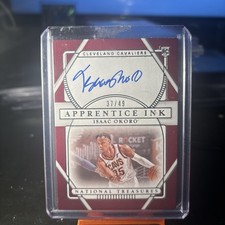 2020-21 Panini National Treasures Isaac Okoro ROOKIE RC Apprentice Ink Auto /49
