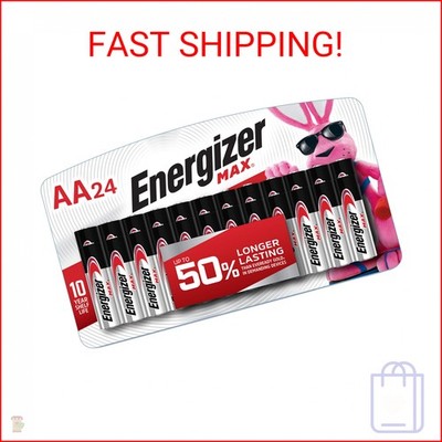 Energizer MAX AA Batteries (24 Pack), Double A Alkaline Batteries