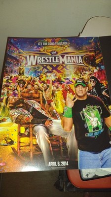 April 6 2014 John Cena WrestleMania XXX PPV WWE Poster 12x16 Wrestle New Orleans