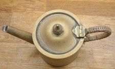 Interesting Antique EPNS Silver Plated Teapot Woven Basket Type Handle Oriental?