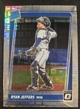 Ryan Jeffers 2021 Donruss Optic SILVER PANDORA /99 Rookie Card #93 Twins. rookie card picture