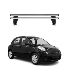 Menabo Dachträger Grundtäger für Nissan Micra 2002-2010 5tür 50kg Alu Silber 2x