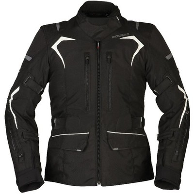 Ladies Motorcycle Jacket 44 - Modeka Elaya Lady - Waterproof Black And White