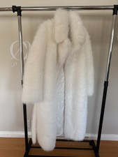 White Faux Fur Winter Coat - Medium