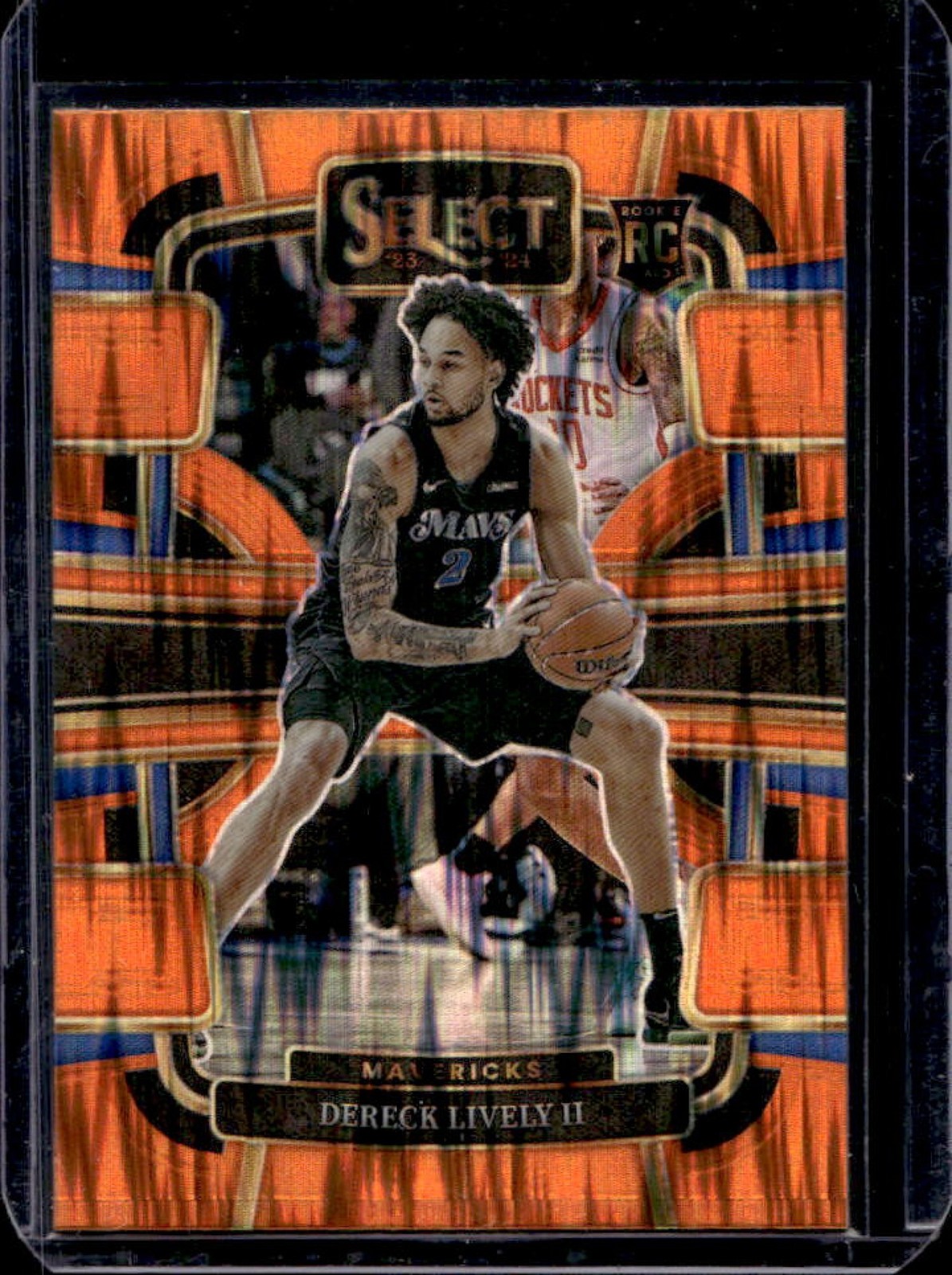 2023-24 Select Dereck Lively II Orange Flash Prizms RC Concourse #76 Mavericks