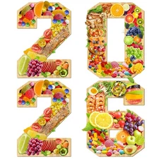 4pcs Wooden 2026 New Years Eve Party Supplies Charcuterie Numbers Fillable De...