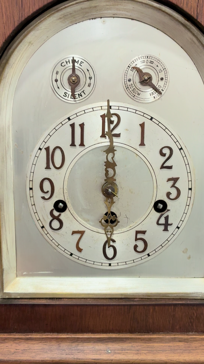 Junghans Mantle clock B42 Antique C 1920s westminster chime tested