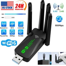 USB Wireless Wifi Bluetooth 5.4 Adapter Long Range Dongle Dual Band Network Card